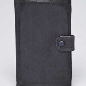 Chanel Black Lambskin Leather CC French Purse Wallet